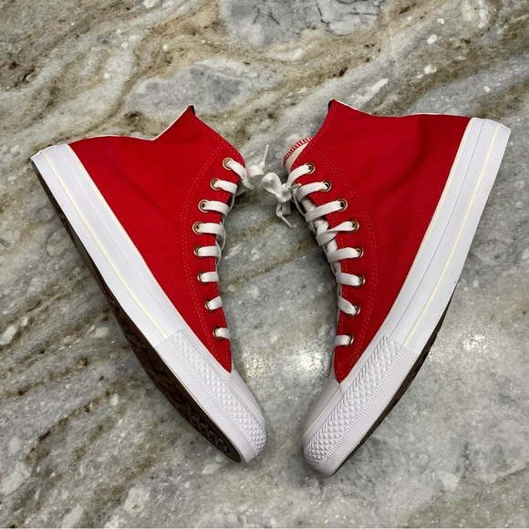 NEW Chuck Taylor All Star Converse High Top Red Sneakers Unisex M 8.5 W 10.5 - Picture 12 of 12